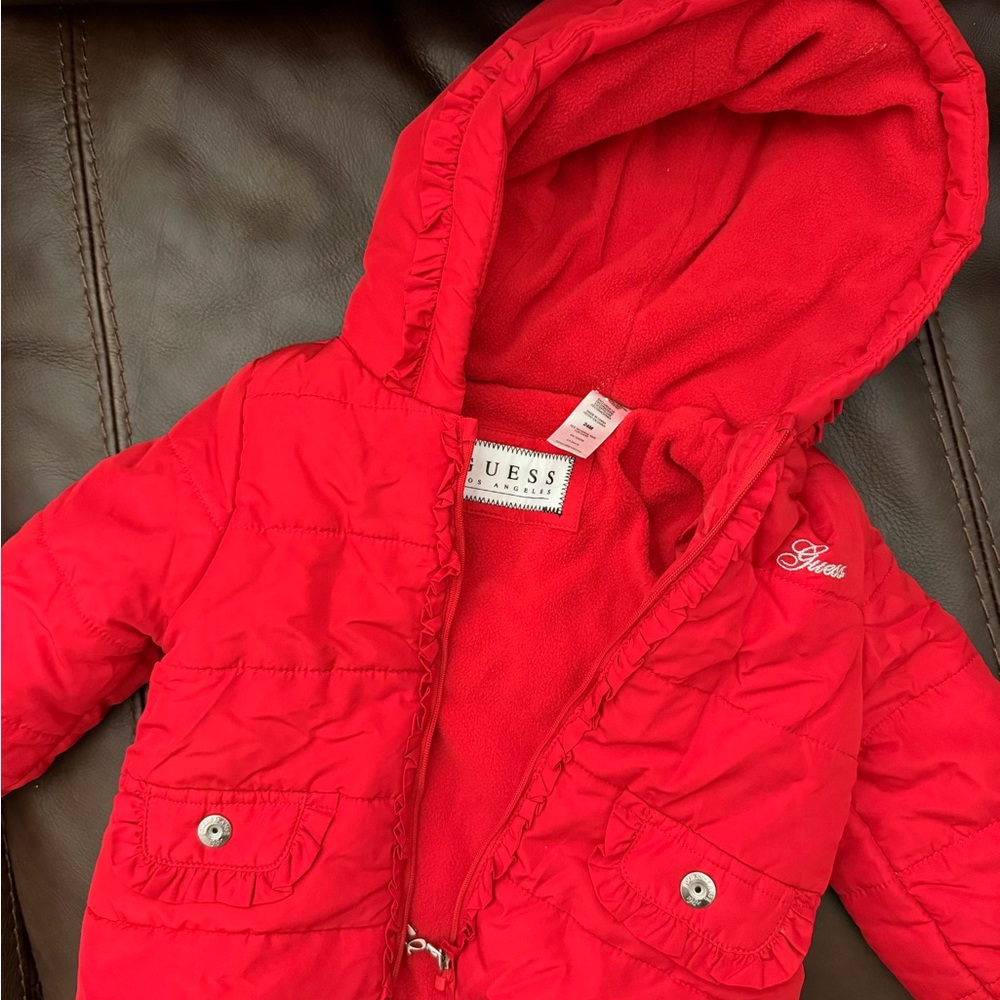 Guess Kids Vibrant Red Puffer Jacket